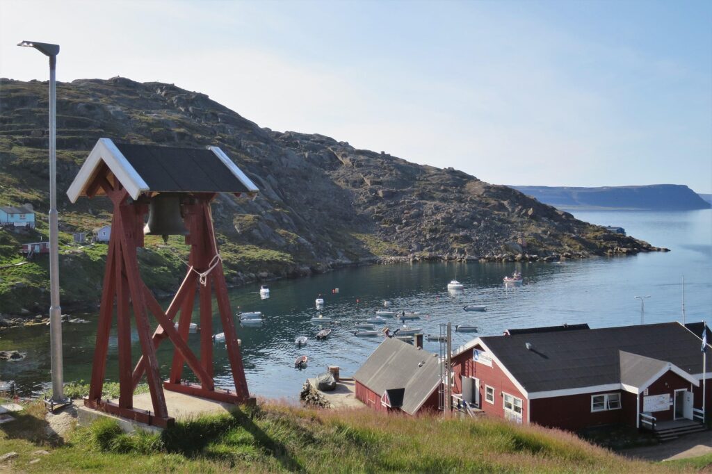 Image showing a thriving Greenlandic community with picturesque landscapes